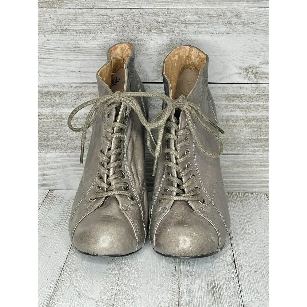 Nine West High Heel Lace Up Booties Size 6
